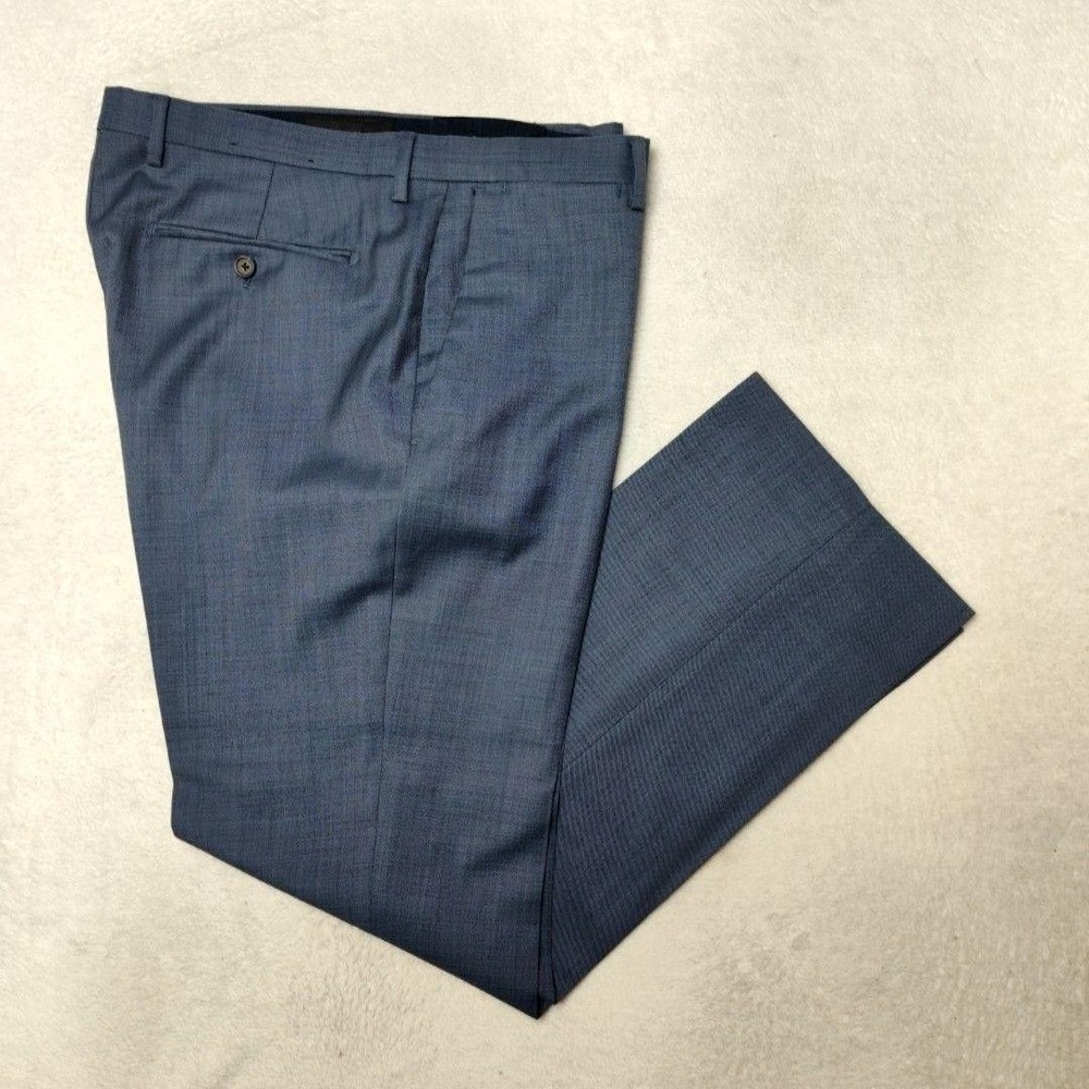 Banana Republic Pants Mens 35x30 Blue Modern Slim Marzotto Wool Dress Suit